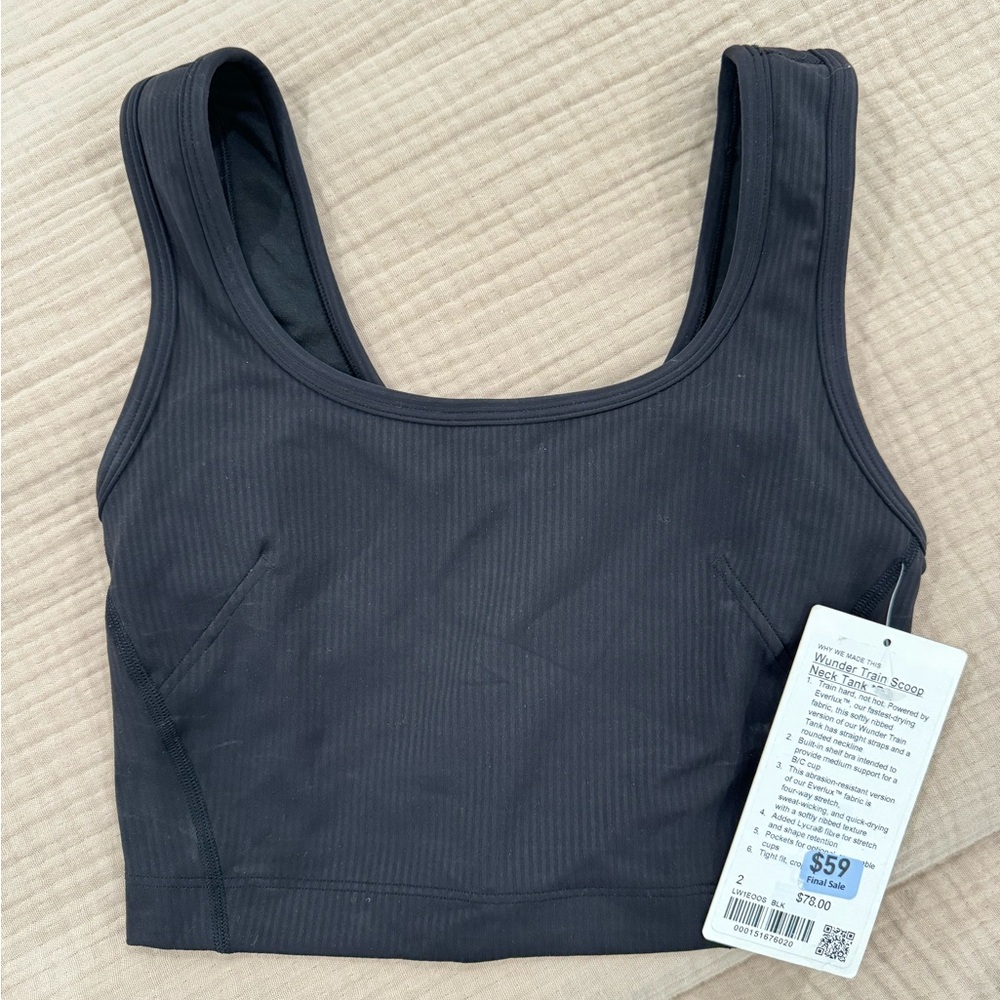 Lululemon Wundertrain Scoop Tank Size 2